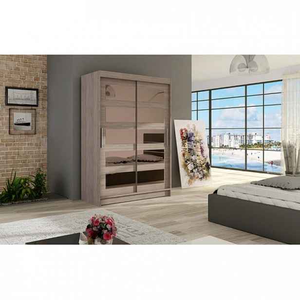 šatní skříň MIAMI IV trufla šířka 120 cm