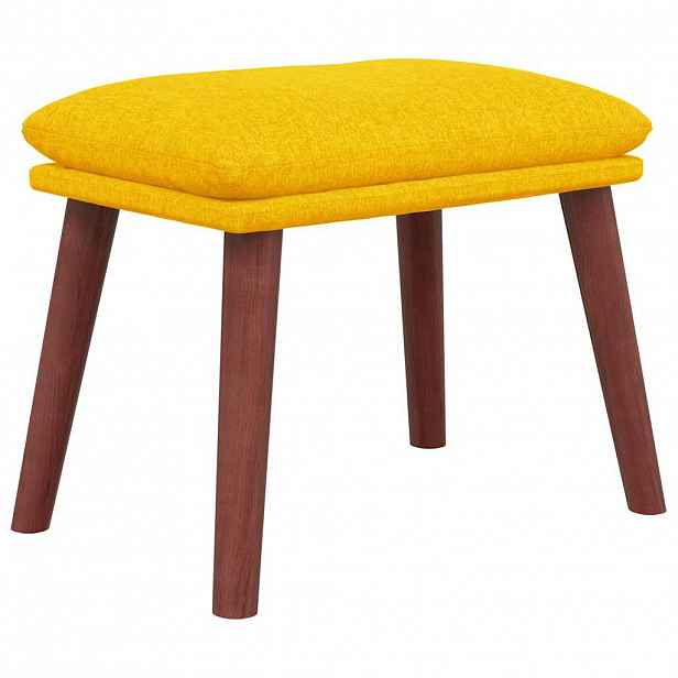 vidaXL Podnožka hořčicově žlutá 45 x 29,5 x 35 cm textil