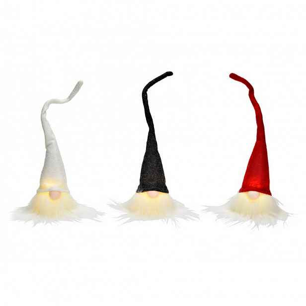 LED závěsný trpaslík GNOME 26 cm - více barev Barva: Bílá