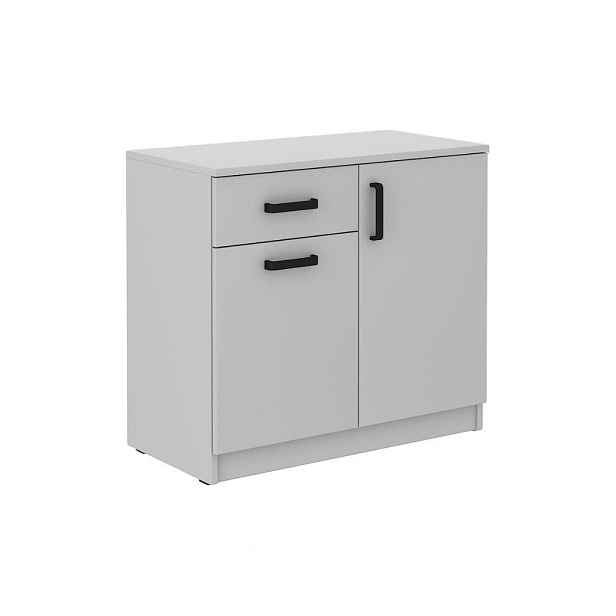 MASSENO KOMODA MALTESA, 80/73/41 cm s 1 zásuvkou a 2 dvířky, šedá