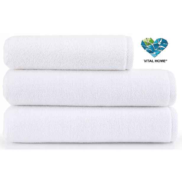 Osuška Vitalhome 70x140 cm, silná, nadýchaná, 600 g, bílá, Zero Twist