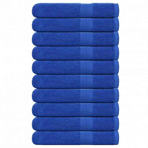 vidaXL Ručníky FROGN 10 ks modré 100x200 cm 360 g/m²