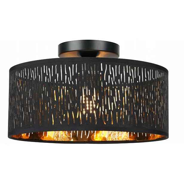 Frideko Home Moderní stropní svítidlo černá ažurová kulatá 30 cm R25