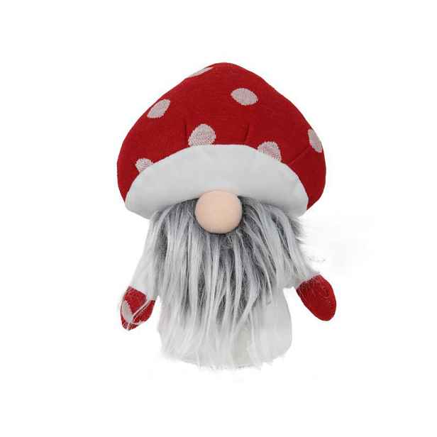 HIT Plyšová figurka vánoční skřítek muchomůrka 20cm