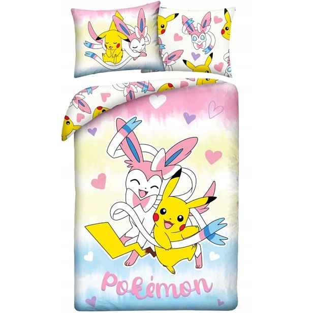 Ložní povlečení z mikrovlákna Pokémoni Pikachu a Sylveon