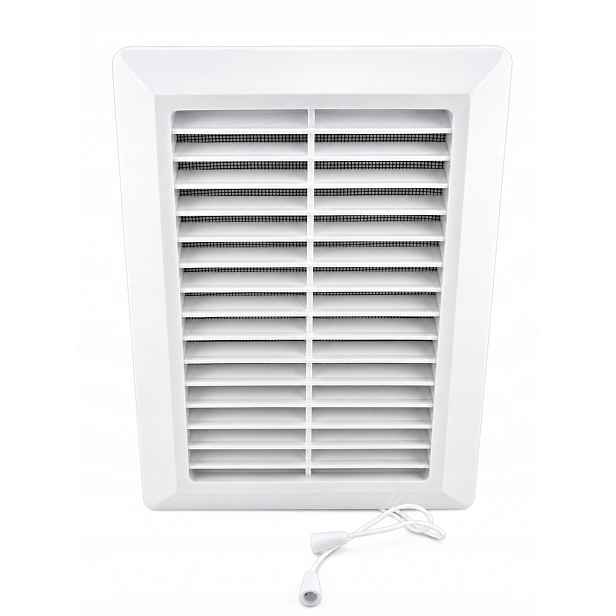 Ventilační mřížka Przybysz s obdélníkovou žaluzií 24 x 17,5 cm Bílá Pvc