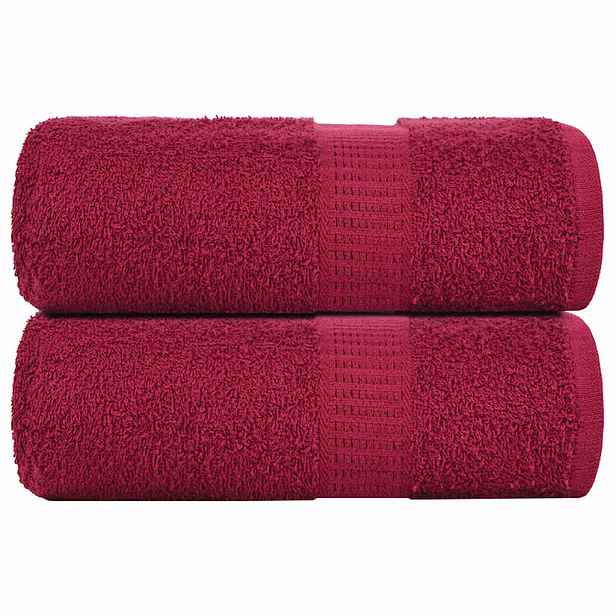 vidaXL Ručníky FROGN 2 ks bordó 30x30 cm 360 g/m²