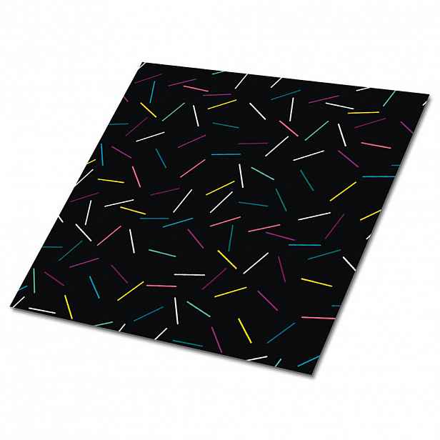 TULUP SAMOLEPICÍ OBKLADY NA STĚNU 9 ks 30x30 cm Barevné linie
