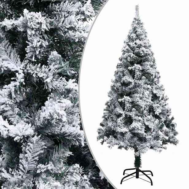vidaXL Umělý vánoční stromek zasněžený zelený 150 cm PVC
