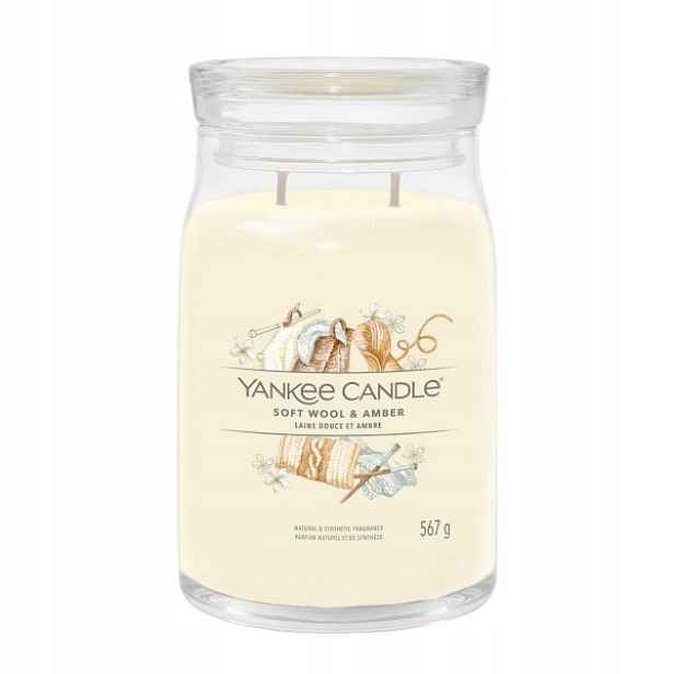 Yankee Candle Velká vonná svíčka Signature Soft Wool & Amber 623 g