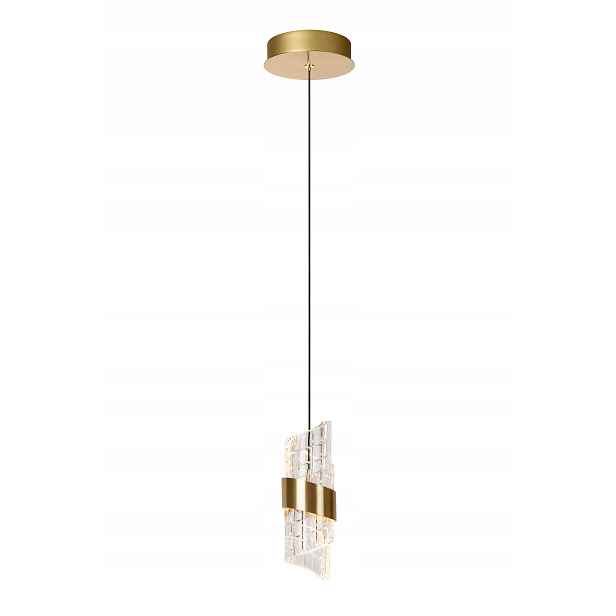 Závěsná Led lampa glamour zlatá nad stůl ostrov bar 2700K Lucide