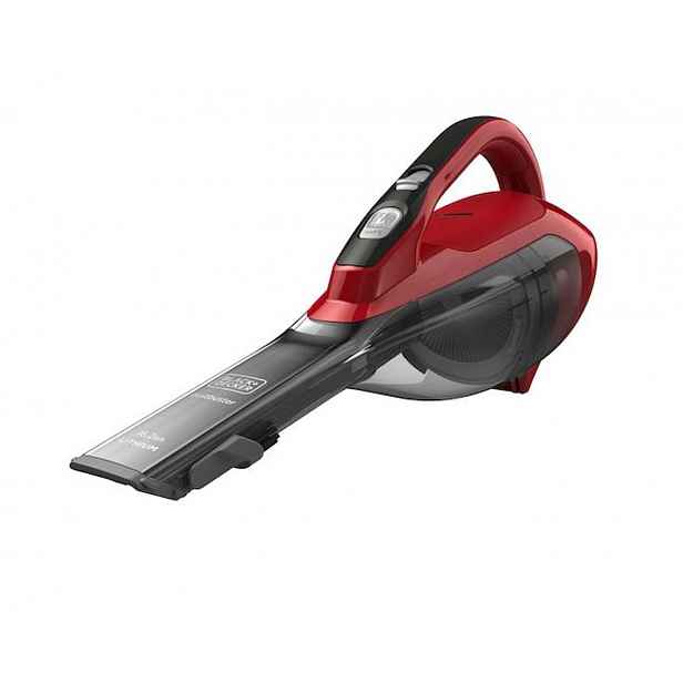 BLACK+DECKER - 10,8V AKU ruční vysavač, nabíjecí stanice, šedá/červená DVA315J-QW