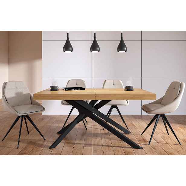 Designový rozkládací stůl LUCERO - dub / černý