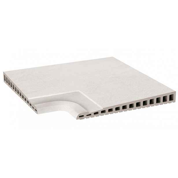 Roh Přelivové Hrany Exagres Opera ivory 33x33 cm mat OPERAAD33IV