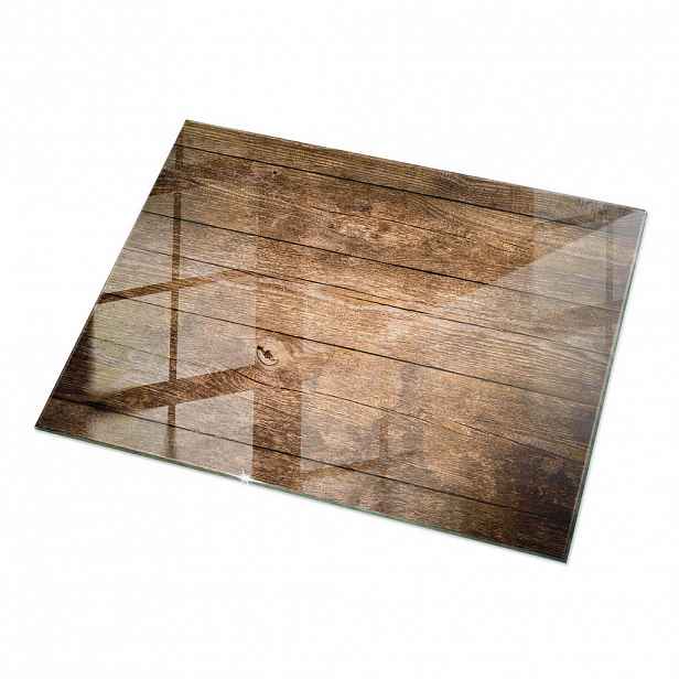TULUP SKLENĚNÁ DESKA 120x80 cm Struktura dřevěných prken