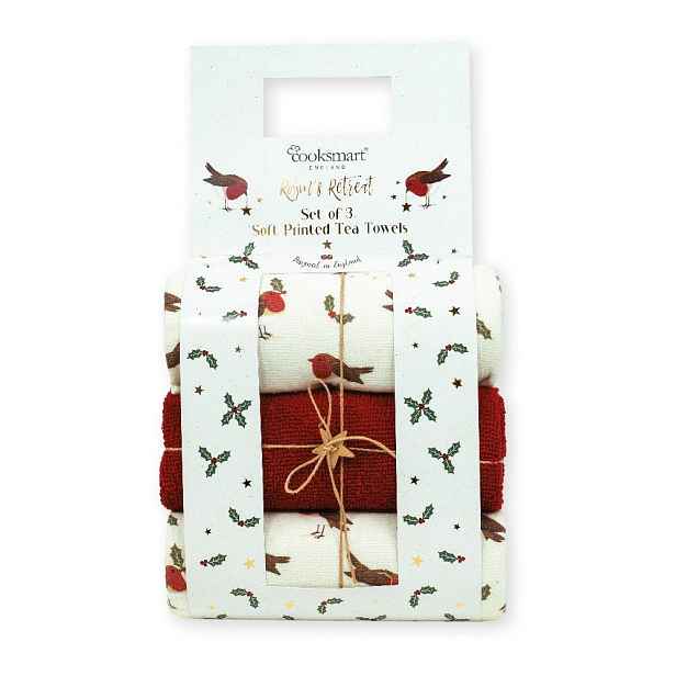 Utěrky v sadě 3 ks 45x65 cm Robin's Retreat – Cooksmart ®