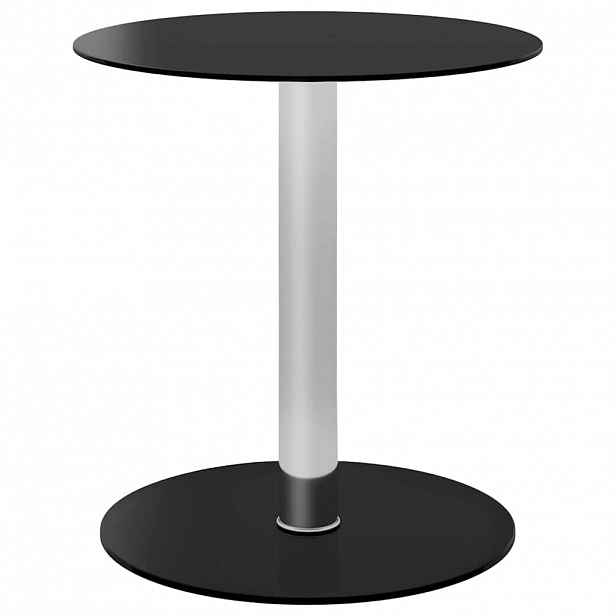 vidaXL Konferenční stolek černý 40 cm tvrzené sklo
