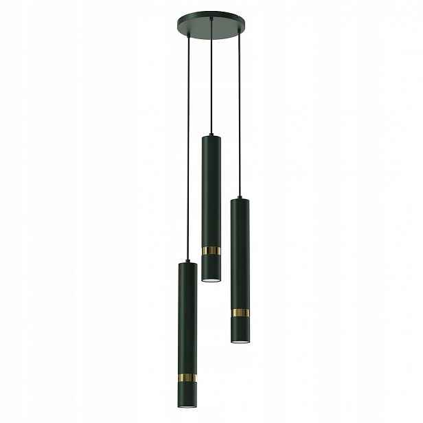 Závěsná lampa Milagro Joker MLP8919 Zelená Zlatá 3xGU10 Nastavitelná 30 cm