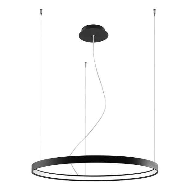 Černé hliníkové LED závěsné svítidlo ø 78 cm RIO – Thoro