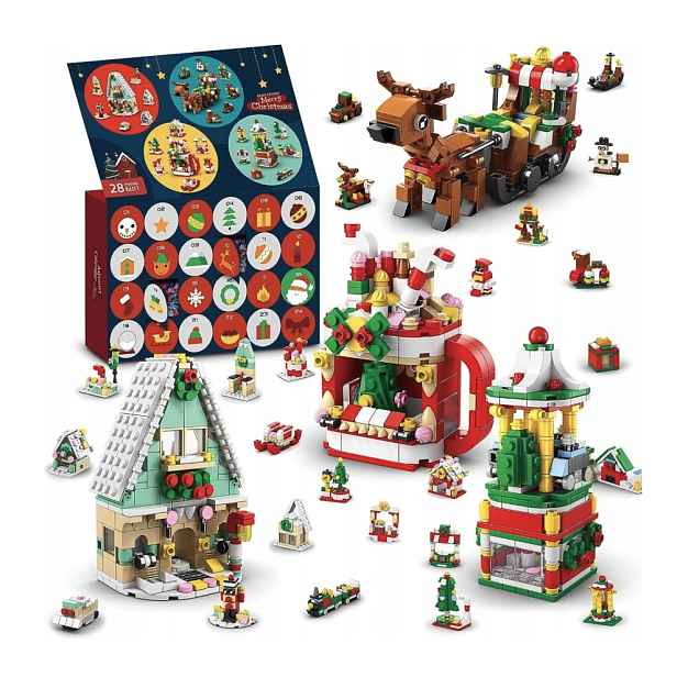Adventní Kalendář S Kostkami A Hračkami Pro Chlapce Děti Dárek Mikuláš