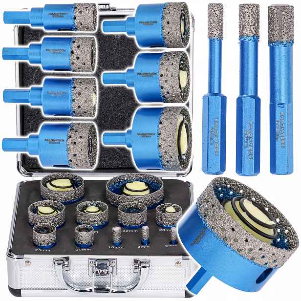 Diamantové Děrovačky Korunka Korunkový Vrták Pro Gres Keramiky Pružina Hex 6-65