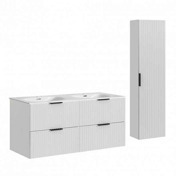 Petits-meubles KOUPELNOVÝ NÁBYTEK 120.4cm Adriel 2er-Set Bílá