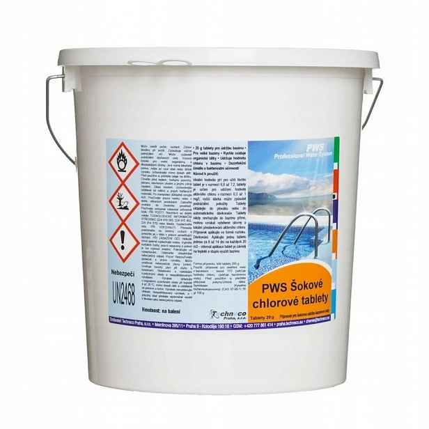 Pws Rychlorozpustné tablety do bazénu 20g 10kg bazénová chemie
