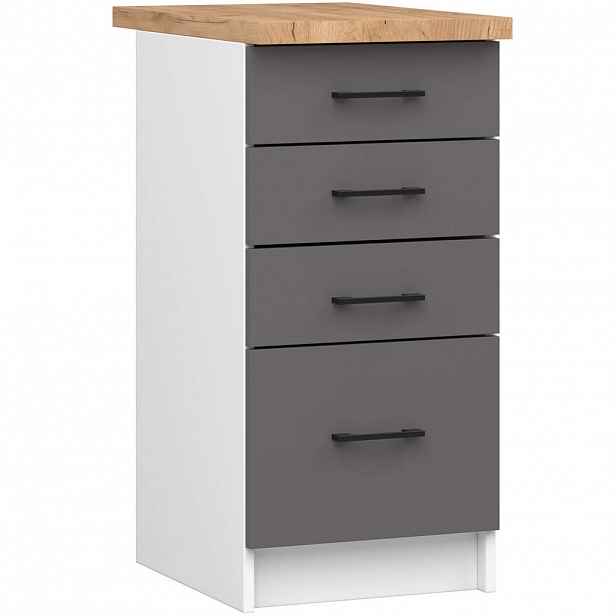 RAUMHIRSCH FURNITURE SPODNÍ SKŘÍŇ Bílá, grafitově šedá 85/40/46