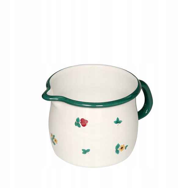 Riess smaltovaný hrnec s výlevkou 1 l Gmundner Streublumen 12 cm
