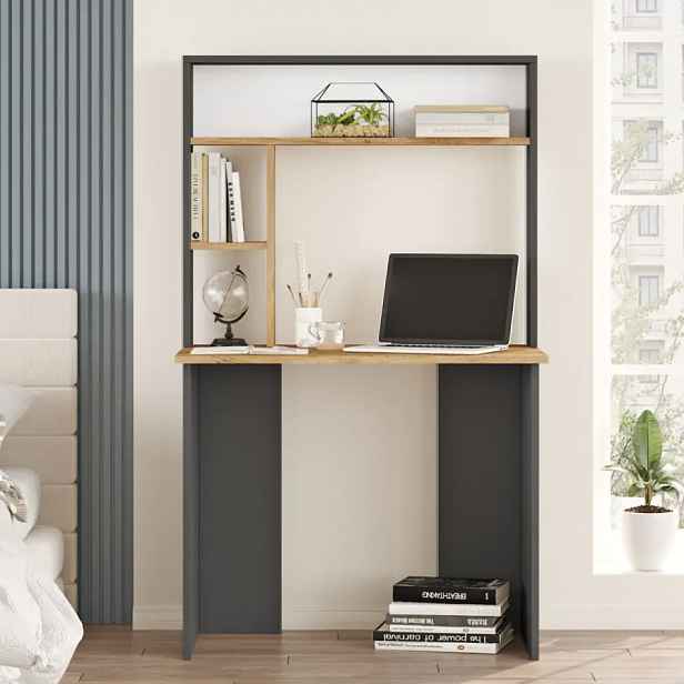 Casarredo PC stůl s nástavcem HINTON - borovice/antracit