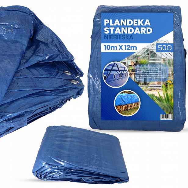 Plachta Silná Zesílená 10 x 12 m Elastická Silná Uv Voděodolná Placha Jb
