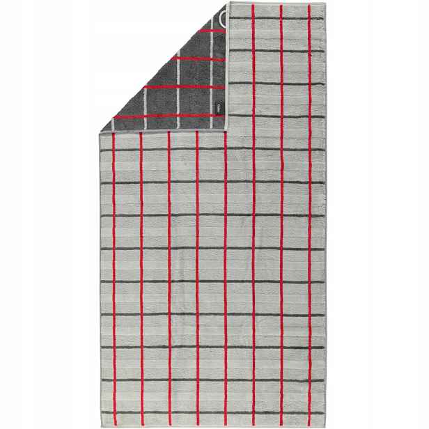 Plážová osuška Square 80x200 antracitová červená froté 560g/m2 Cawoe