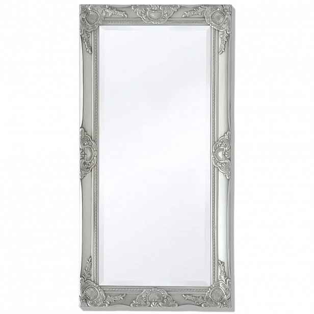 vidaXL Nástěnné zrcadlo barokní styl 100 x 50 cm stříbrné