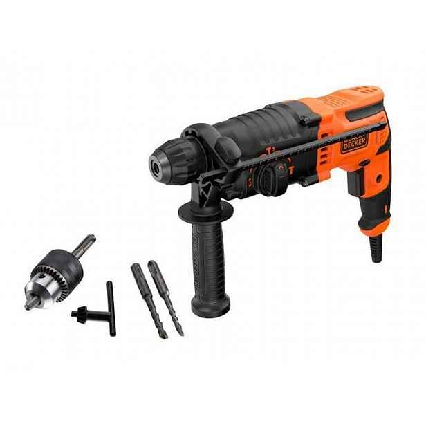 BLACK+DECKER - Kombinované kladivo 650 W, s příslušenstvím BEHS01-QS