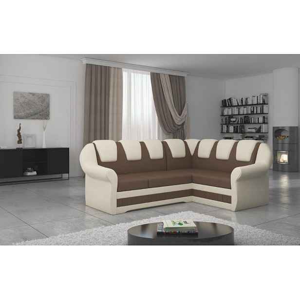 Sedací souprava Lord II Provedení: Pravá varianta, látka: Soft 15 brown/ Soft 33 beige