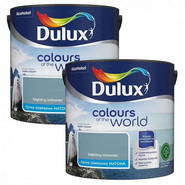 Set Dulux Barvy Světa 2x2,5L Barva Modrý Ledovec 5L