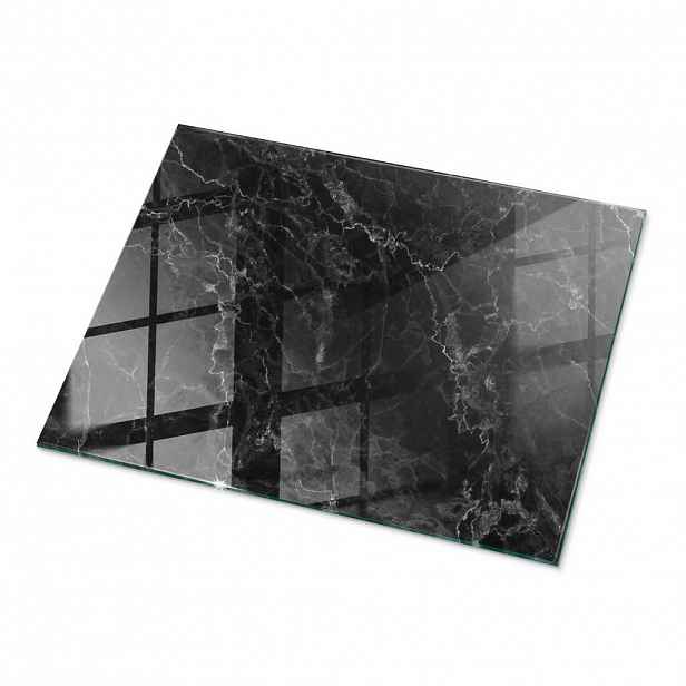TULUP SKLENĚNÁ DESKA 80x60 cm Mramorový vzor s žilkováním