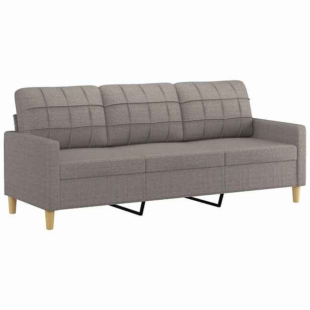 vidaXL 3místná pohovka taupe 180 cm textil