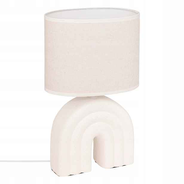 Gabinová Lampa Výška 32 CM Bílá Keramická Závit E14