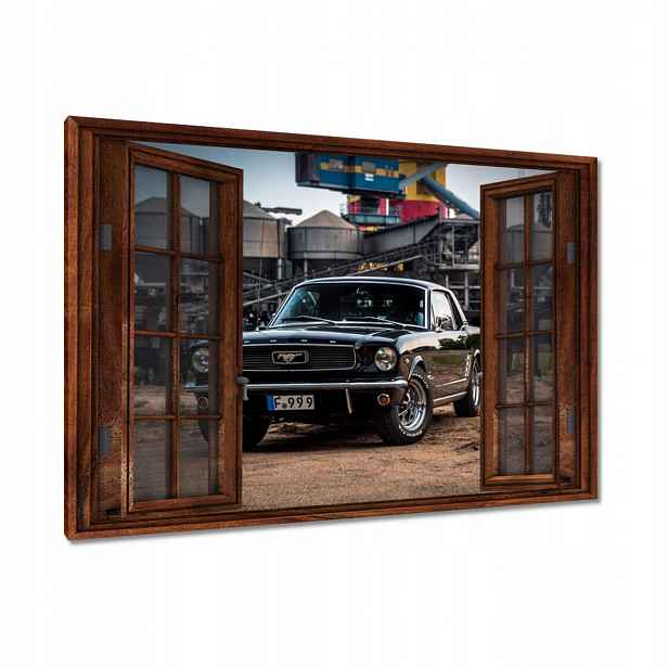 Obrazy 90x60 Černý Ford mustang Auto