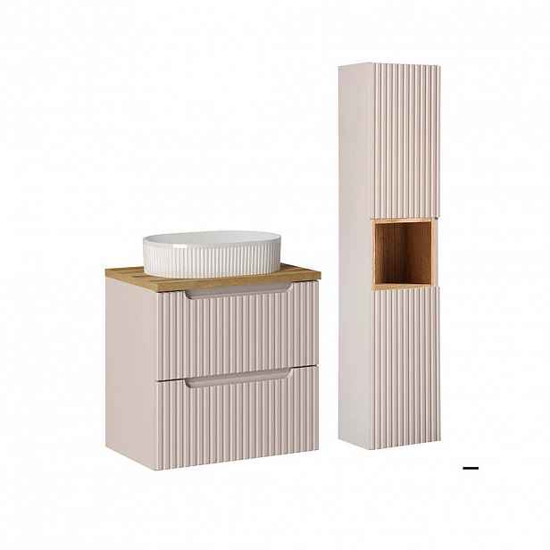 Petits-meubles KOUPELNOVÝ NÁBYTEK 60.4cm Riva 2er-Set Kašmír