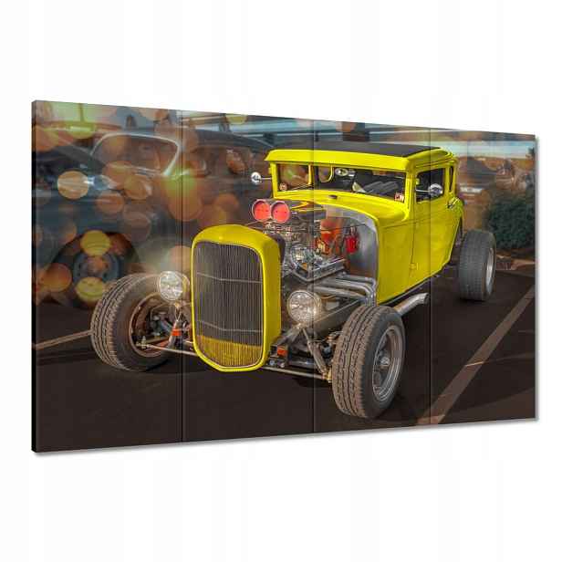 Obrazy 120x80 Žlutý Hot Rod
