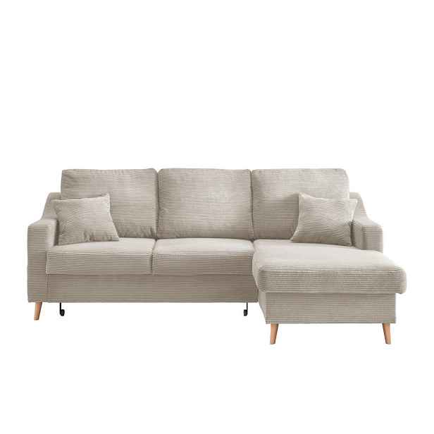 P & B ROHOVÁ SEDAČKA, textil, béžová