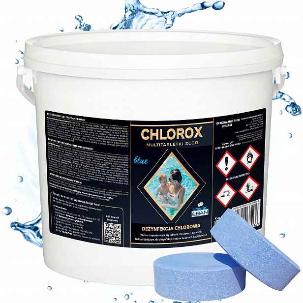 Chlorox Multi Chlorové tablety Blue 200 g Chlorová dezinfekce 5 kg Eban