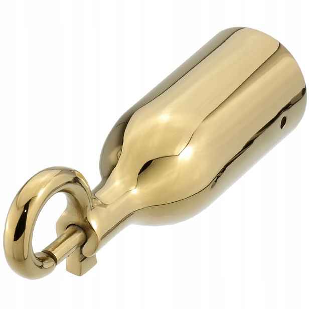 Elegantní zakončení s karabinkou na lano 30 mm, zlatý lesk