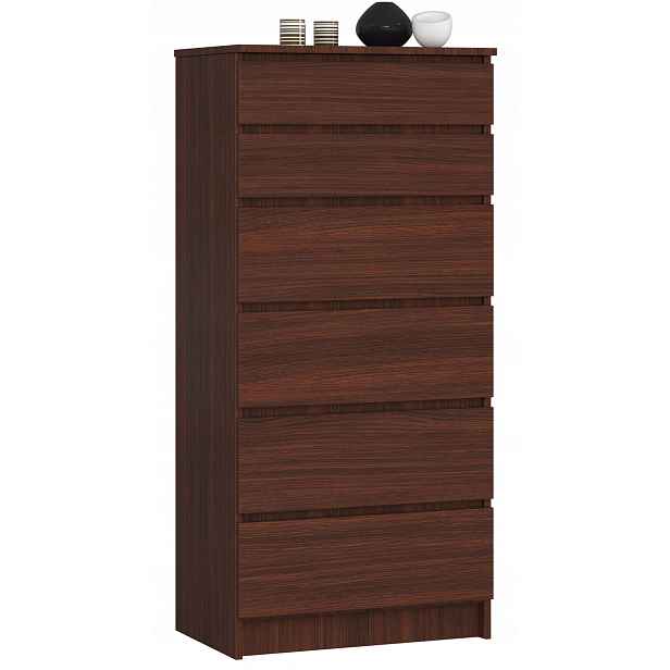 Komoda skříňka K60 6 zásuvek wenge Akd