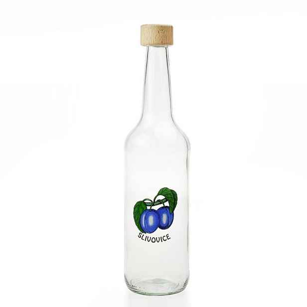láhev 0,5 l Geradehals, ŠVESTKY, uz.28 dřevo