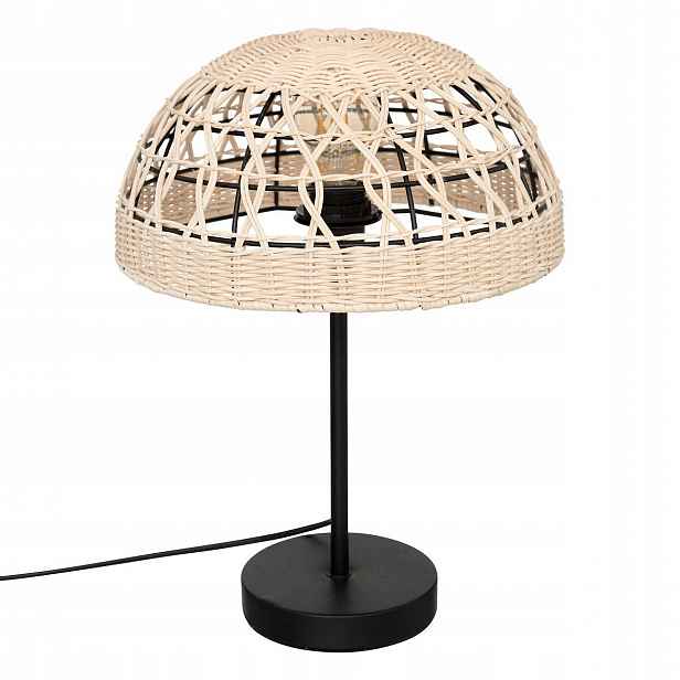 Stolní lampa Rory, proutěné stínítko, výška 41, 5 cm