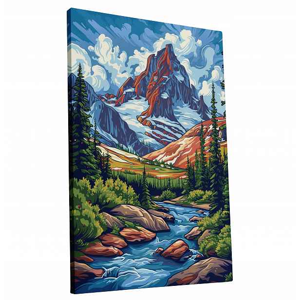 Obraz na plátně Malebná horská krajina do bytu, pokoje, obýváku 60x90