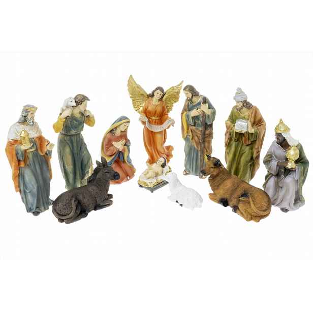 Betlém Figurky do Betlému Sada Ručně Malované 16,5 cm